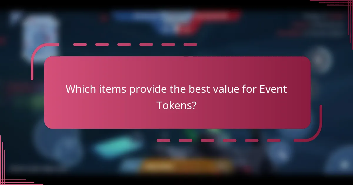 Which items provide the best value for Event Tokens?